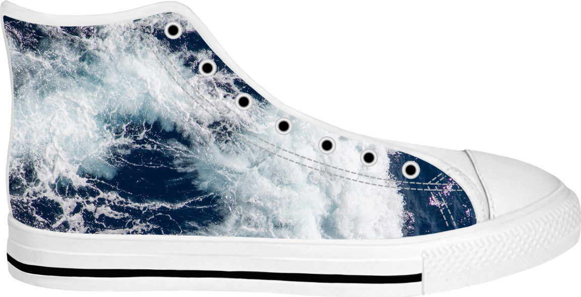 Caribbean Splash White High Top Shoes