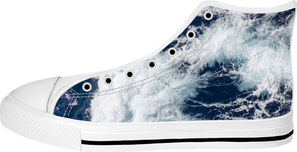 Caribbean Splash White High Top Shoes