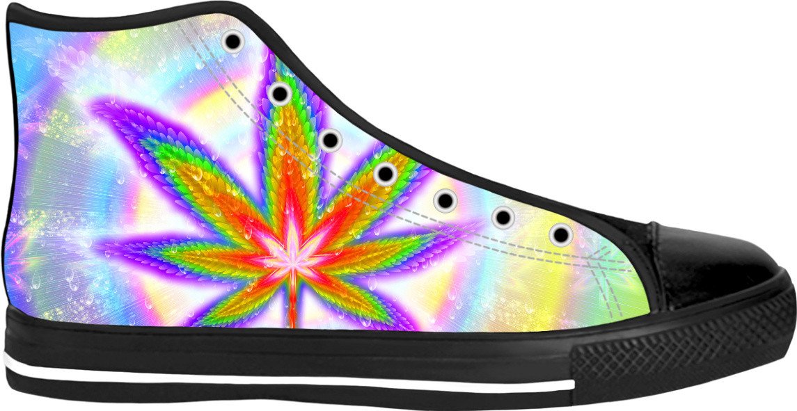Cannabliss Black High Top Shoes